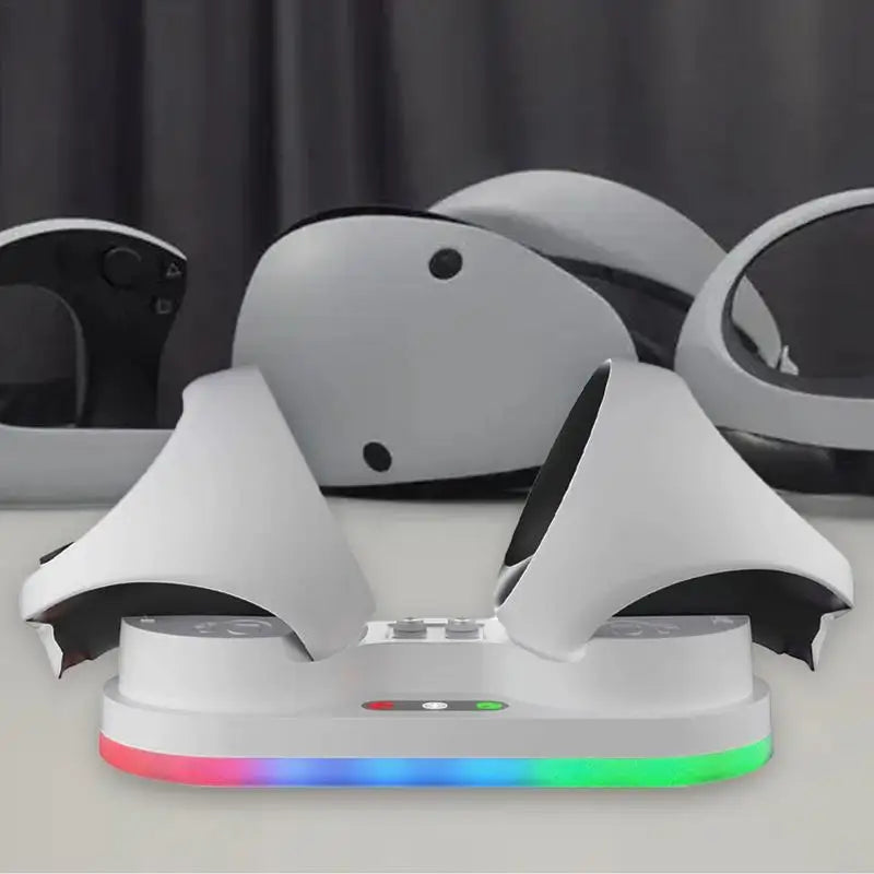 PS VR2 Dual Fast-Charge Dock With Magnetic Snap Charging & RGB Atmosphere Lighting