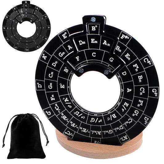 Lizard Vigilante “Fretmaster Circle” – Guitar Music Theory Disc & Chord Wheel for Musicians | Precision Circle of Fifths Tool in Aluminum Alloy with Stand & Bag (Black, Gray, Purple) - Premium chord wheel from dsers - Just $28.99! Shop now at Lizard Vigilante