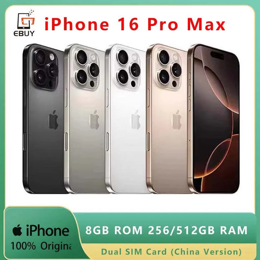 iPhone 16 Pro Max Dual SIM Card 6.9" Genuine LTPO Super Retina XDR OLED Face ID NFC A18Pro 8GB 256/512GB 5G Cell Phone