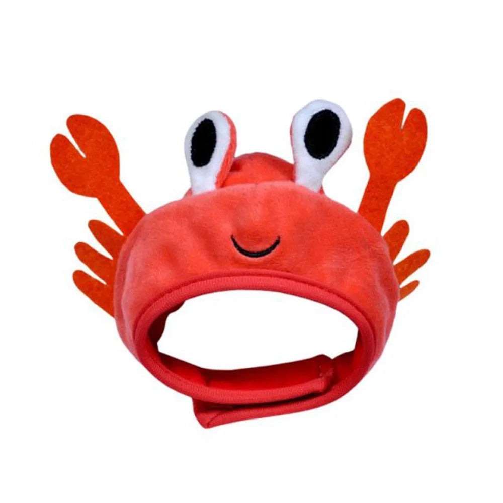 Halloween Easter Pet Costume Novelty Crab Lobster Frog Hat for Cat Puppy Hat Dog Cap Soft Headgear for Birthday Party Photo Prop