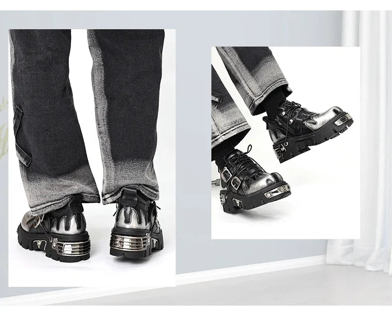 Oblivion Twin Flame Punk Platform Boots 2025 Dark Romance Edition