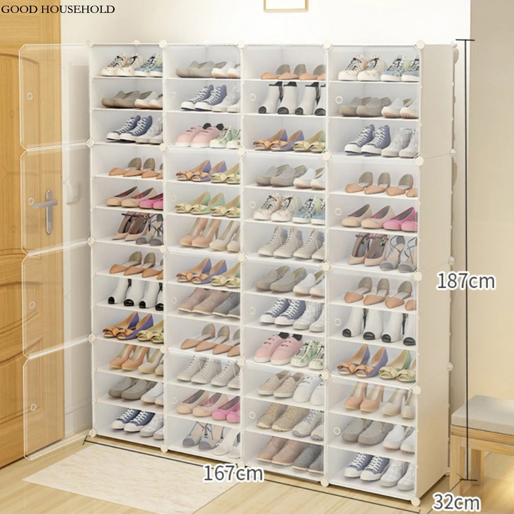 Easy To Assemble Multi-Layer Large Shoe Cabinet Rack – Waterproof, Dustproof Shoe Stand Storage Organizer - Premium shoe rack from Lizard Vigilante - Just $118.88! Shop now at Lizard Vigilante