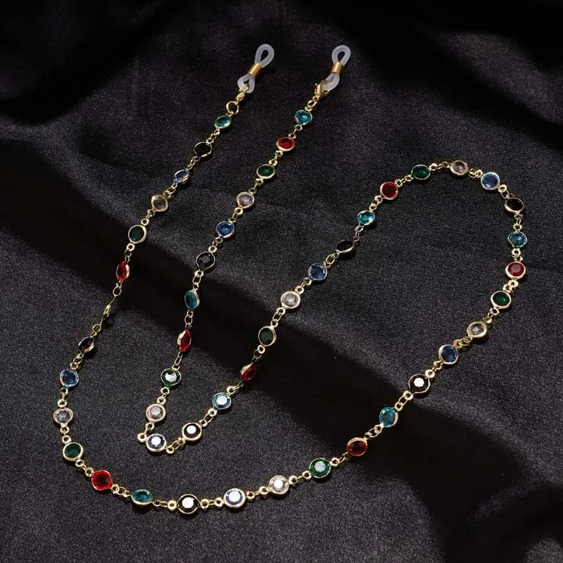 Zircon Crystal Beaded Eyeglass & Mask Chain: The Ultimate Accessory for Women
