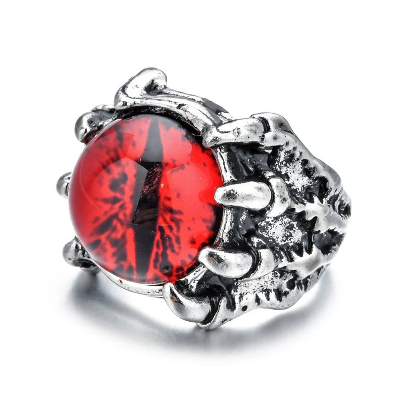 2024 New Retro Jewelry Rings Salonfang Gothic Rings Unisex Punk Skull Rock Hip Hop Adjustable Gift Jewelry Evil Eye/Dragon Claw - Premium ring from Lizard Vigilante - Just $18.88! Shop now at Lizard Vigilante