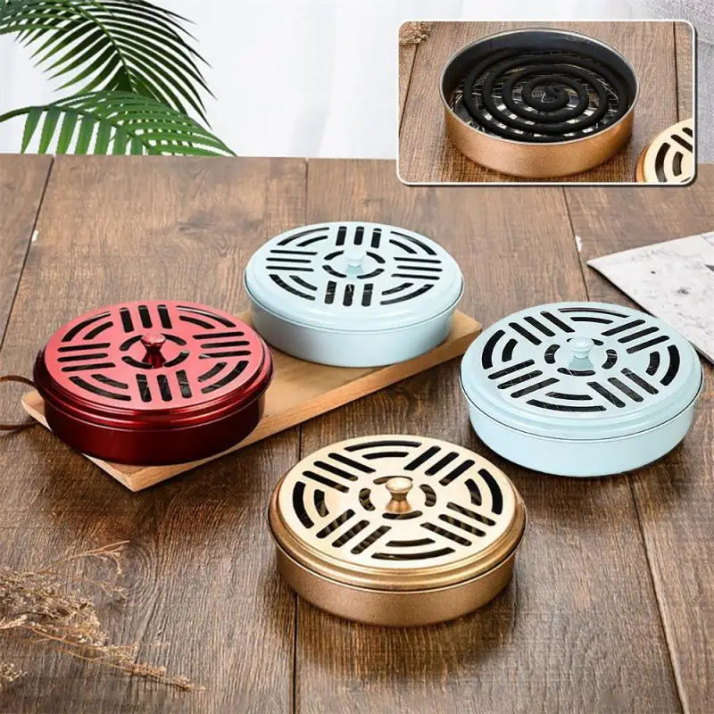 Portable Stainless Steel Mosquito Coil Holder Tray with Spiral Cover – Incense & Candle Holder - Premium Mosquito coil from Lizard Vigilante - Just $18.88! Shop now at Lizard Vigilante