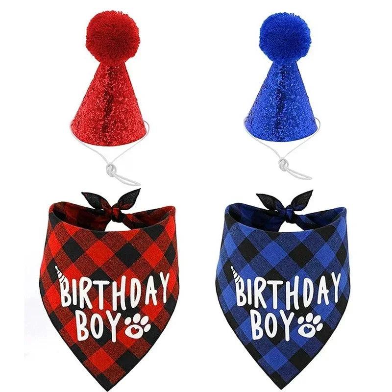 Pet Party Decoration Set Dog Birthday Triangle Scarf Hat Bow Tie Dog Birthday Decoration Supplies Dog Supplies  для собак Cat - Premium dog supplies from Lizard Vigilante - Just $17.99! Shop now at Lizard Vigilante