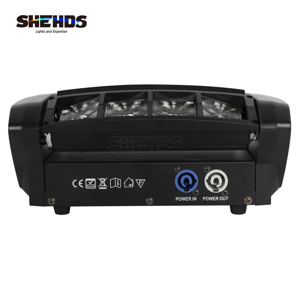 SHEHDS Mini LED Spider Light 8x6W RGBW Bar Beam Moving Head Lights For DJ Disco Party Music Profession Stage Lighting Effect - Premium  from Lizard Vigilante - Just $135.99! Shop now at Lizard Vigilante