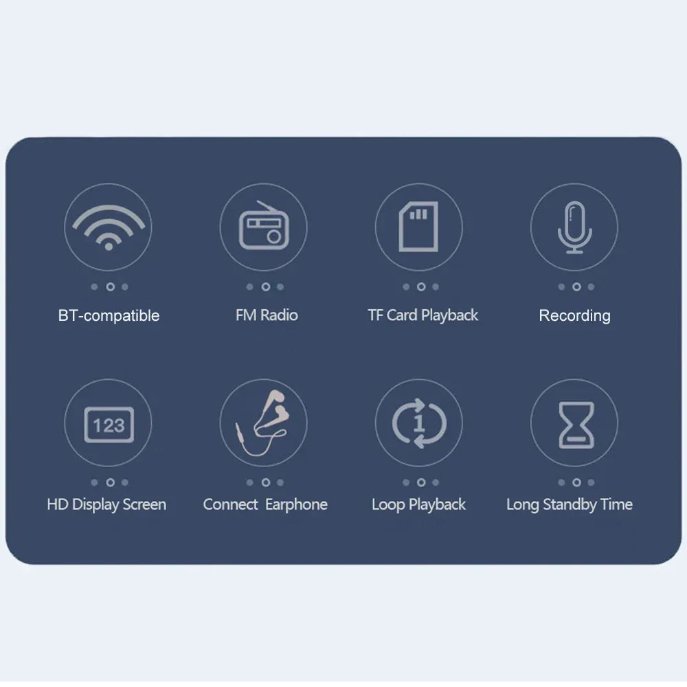 Wireless Bluetooth5.4 Speakers 87.5-108MHz Portable FM Radio Outdoor Radio MP3 Music Player Support Earphone TF Card Video Clock