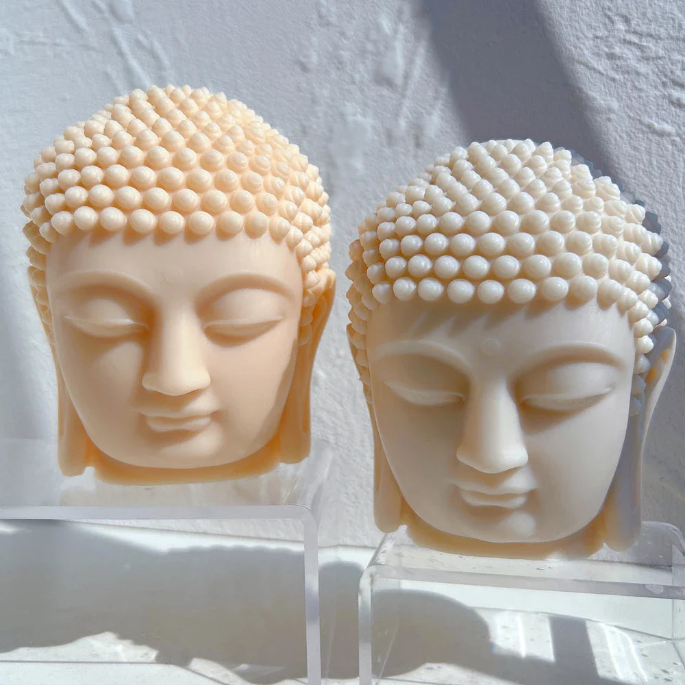 Original Buddha Statue Silicone Molds Buddha Head Candle Mold Sculpture Art Wax Tool Mould Figurine Ornaments Gifts Home Decor
