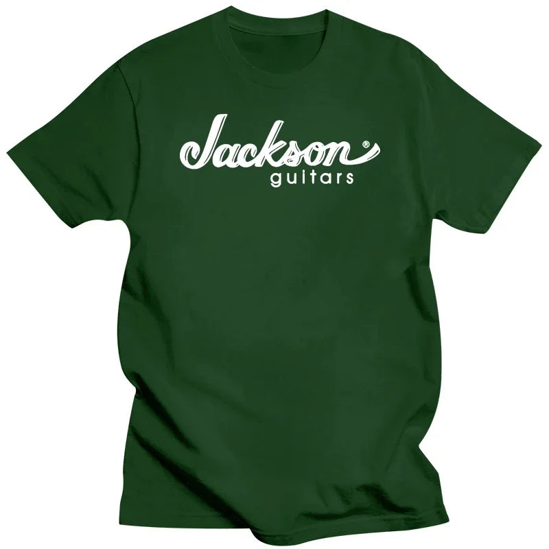 Black Rock Guitarist Metal Band Short Sleeve Cotton T-Shirt – JACKSON Guitars Logo Harajuku Style - Premium T-shirt from Lizard Vigilante - Just $24.99! Shop now at Lizard Vigilante