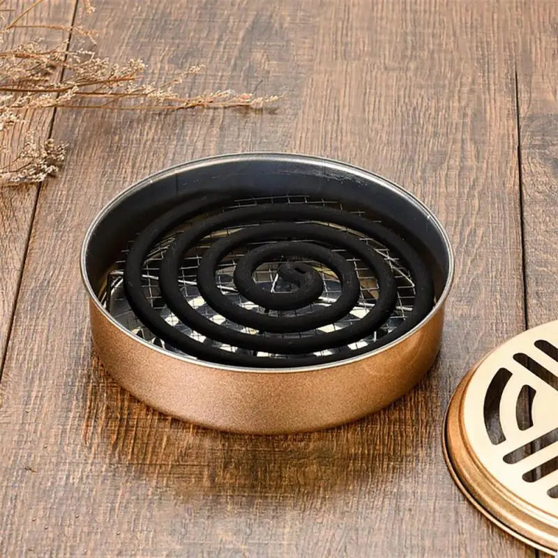 Portable Stainless Steel Mosquito Coil Holder Tray with Spiral Cover – Incense & Candle Holder - Premium Mosquito coil from Lizard Vigilante - Just $18.88! Shop now at Lizard Vigilante