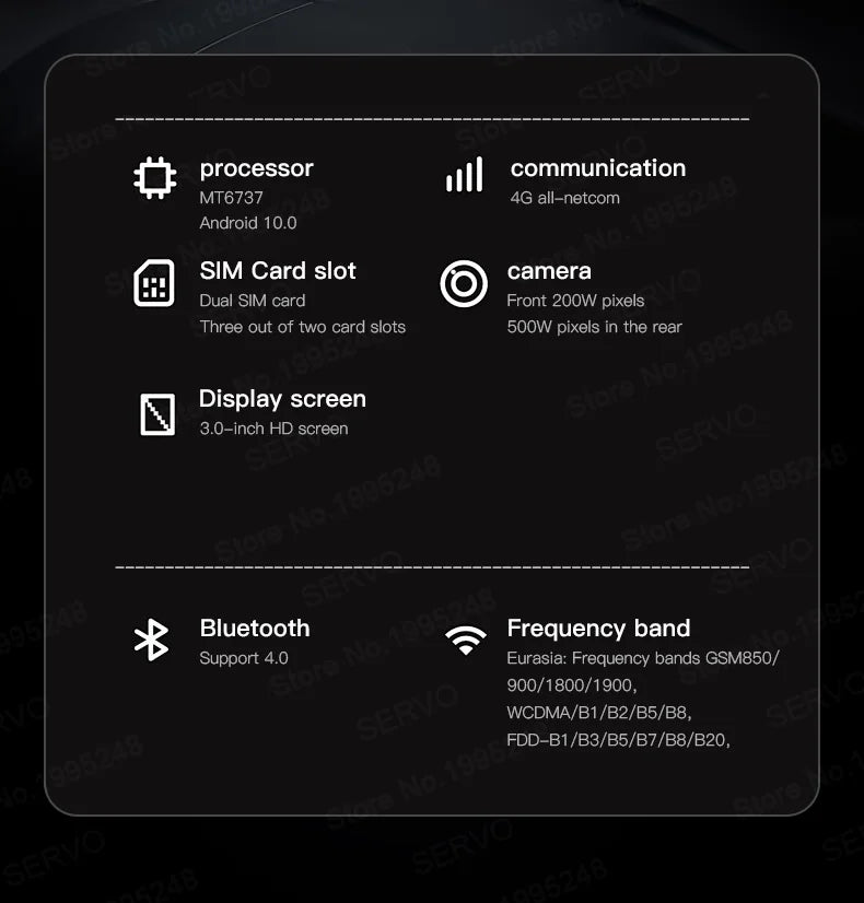 SERVO S24 Mini Pocket Smartphone 2GB 16GB 4G Netcom Android Native System MT6737 WIFI Hotspot Small Palm Smart Phones New Update