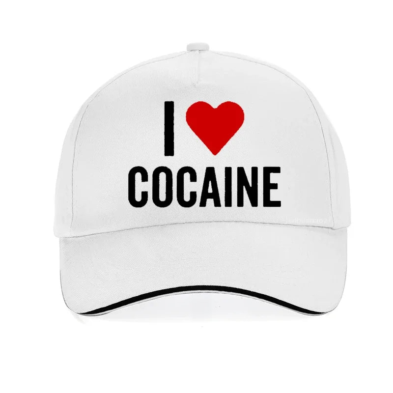 Funny I Love Cocaine Graphic Baseball Cap Cotton Summer Style Men Golf Snapback Hats Adjustable Unisex Trucker Hat Gorras - Premium Hat from Lizard Vigilante - Just $23.99! Shop now at Lizard Vigilante