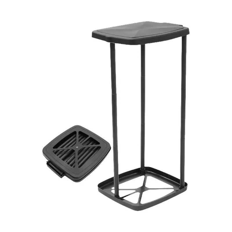 Garbage Bag Holder Rubbish Bin Stand Telescopic Garbage Holders Waste Storage Frame with Lid for Living Room Yard Lawn Camping