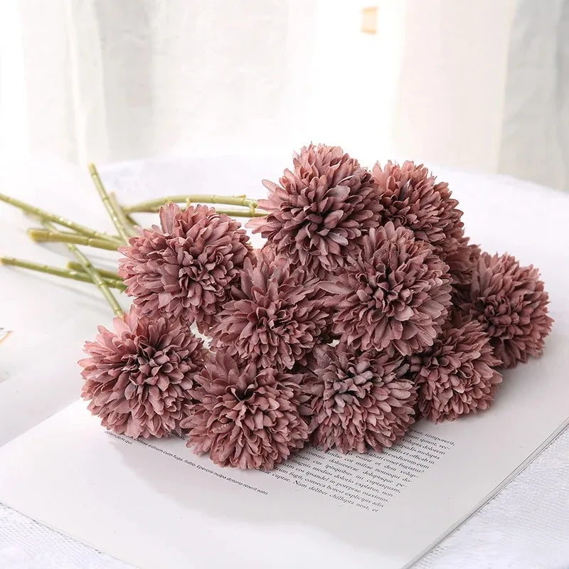 3/6Pc Hydrangea Artificial Flowers Bouquet Boho Home Bedroom Decor Wedding Decoration Craft Vases Flower Arrangement Accessories