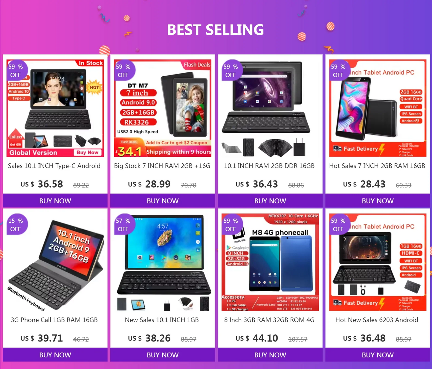 Hot Sales 10.1 INCH T4-129L Tablet PC 3GB RAM 32GB ROM Android 9.0 MTK8765 Quad Core 1280 x 800 pixels WIFI