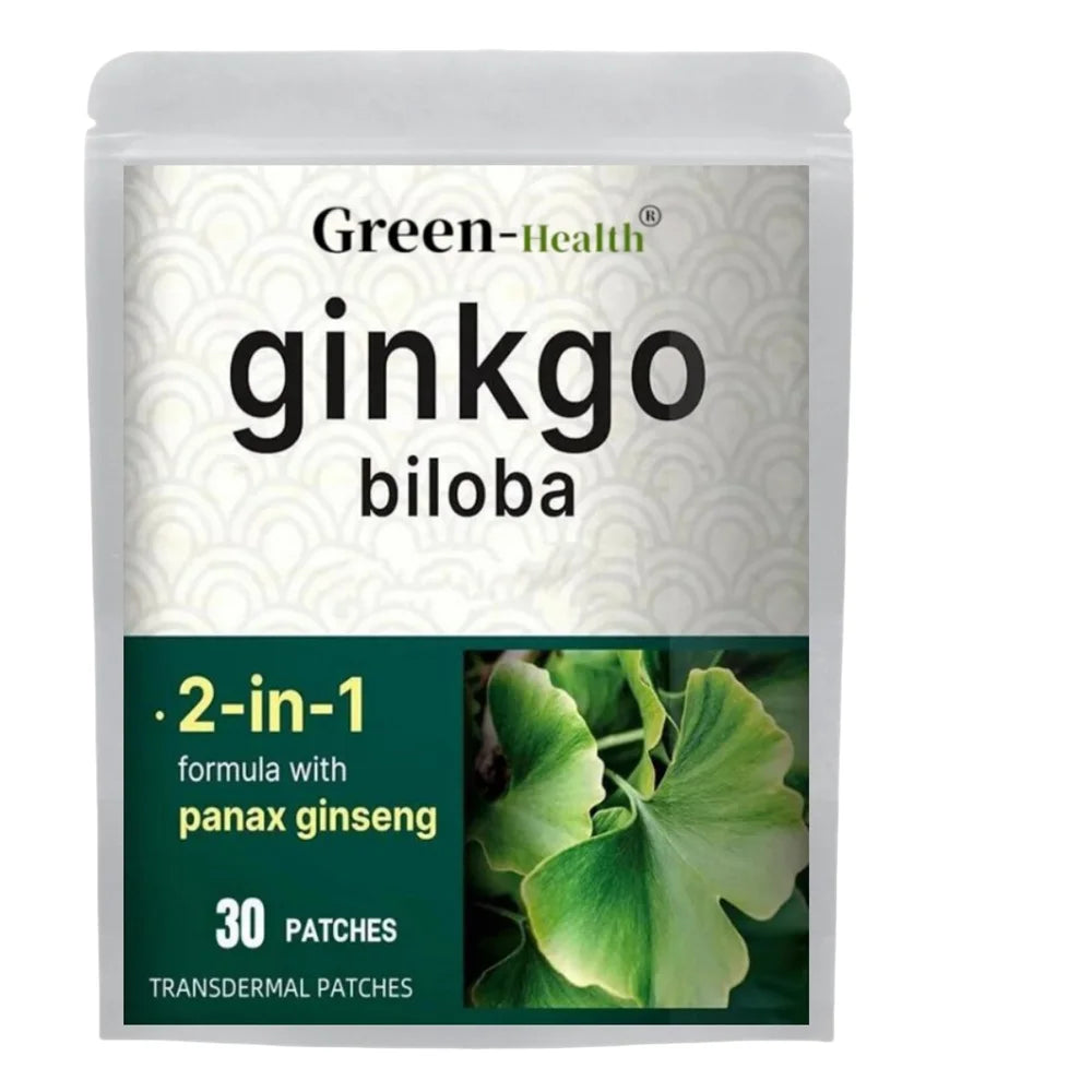 30 Patches Ginkgo Biloba Transdermal Patches with Panax Ginseng – Memory, Focus, and Brain Health Support - Premium transdermal patches from Lizard Vigilante - Just $19.99! Shop now at Lizard Vigilante