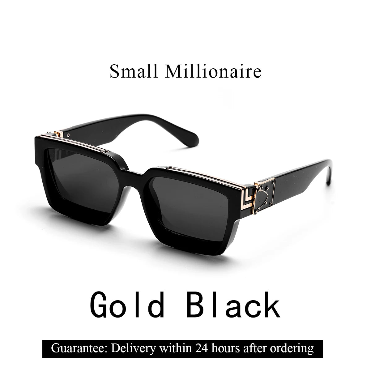 Ruiao Retro Black Millionaire Shades | Bold Designer Sunglasses for Men & Women - Premium shades from Lizard Vigilante - Just $23.88! Shop now at Lizard Vigilante