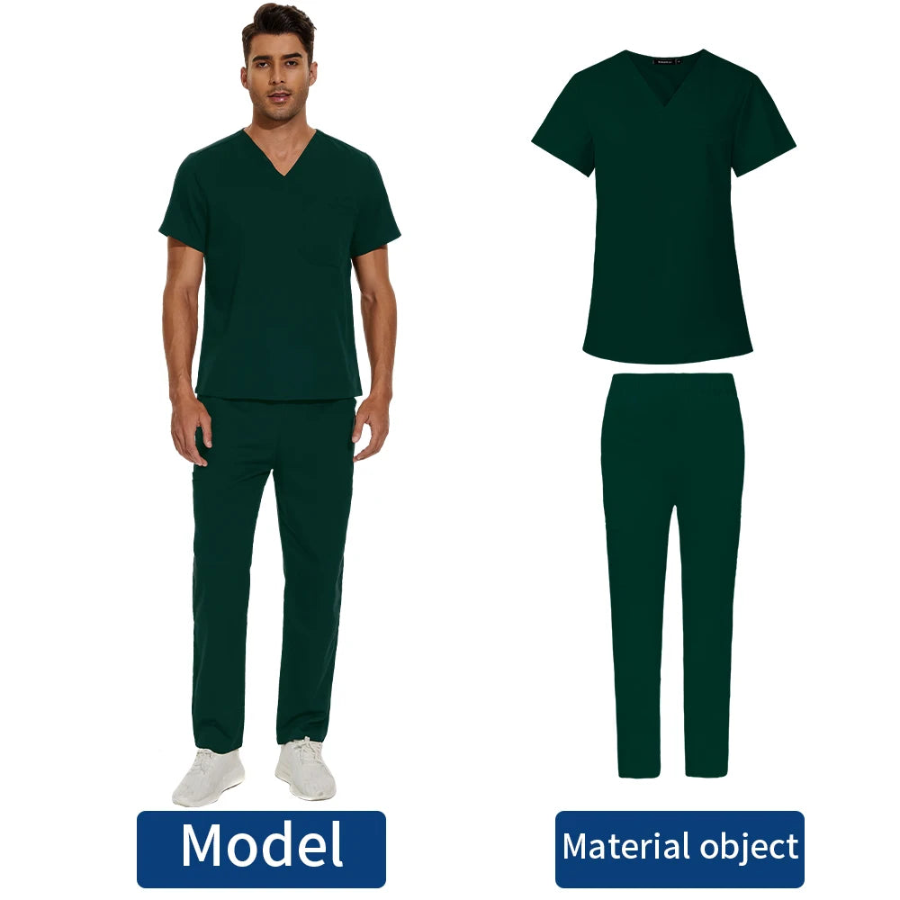 NiaaHinn Men's Medical Scrubs Set | V-Neck Uniforms for Clinics & Hospitals | Comfortable & Breathable Workwear - Premium scrubs from Lizard Vigilante - Just $38.88! Shop now at Lizard Vigilante