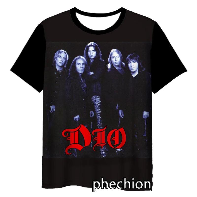 DIO Rock Metal God Rock 3D Print Short Sleeve T-Shirt Rest In Peace RIP Casual Hip Hop Summer T Shirt Tops - Premium  from Lizard Vigilante - Just $24.99! Shop now at Lizard Vigilante