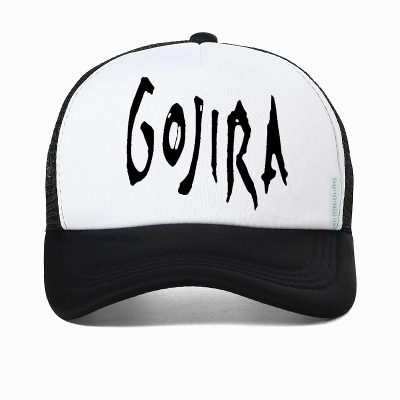 Gojira Baseball Cap Metal Rock Hat Summer Cotton Mesh Trucker Caps Gojira Band Hats French Heavy Metal Band Skull Cap - Lizard Vigilante