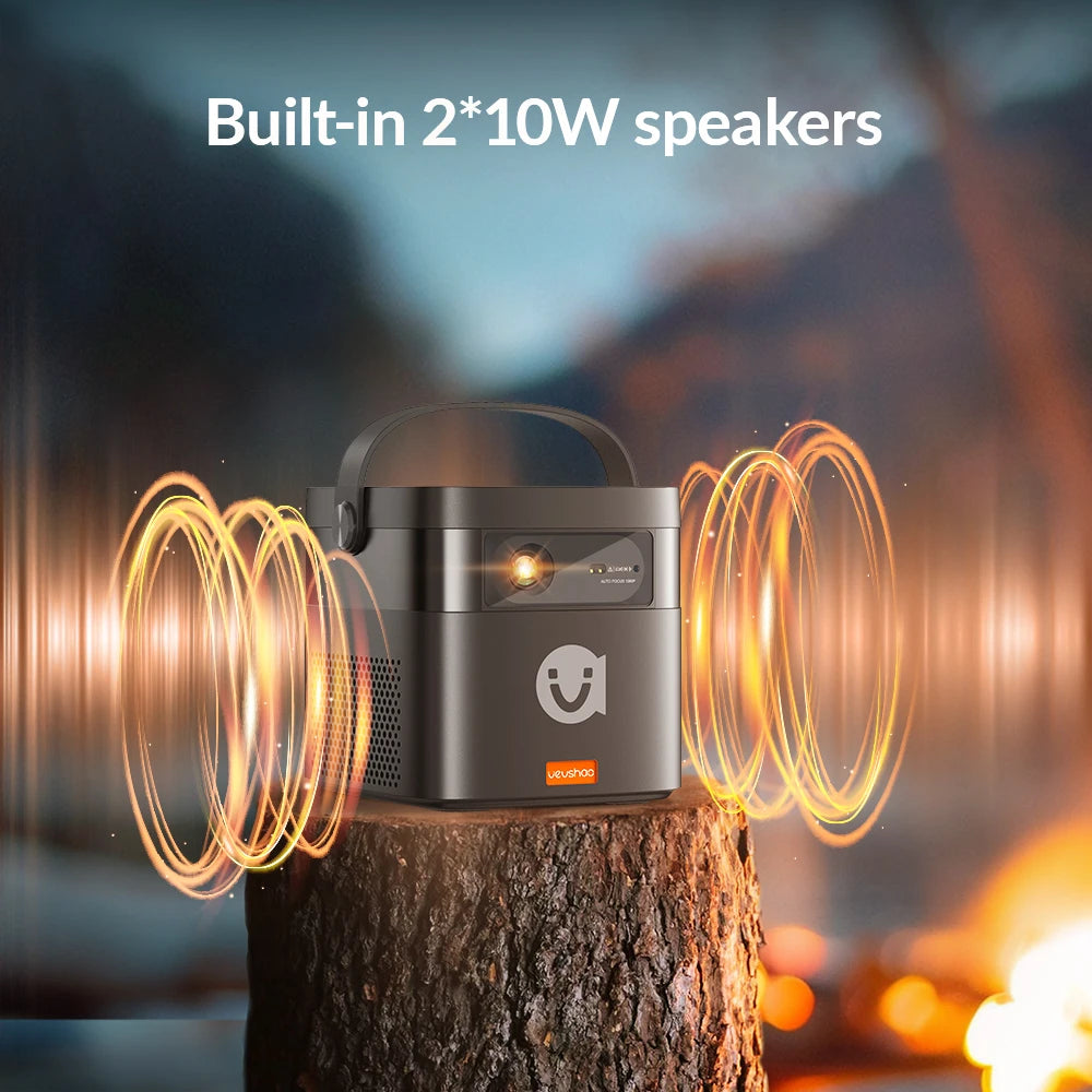 VEVSHAO V50 Portable Projector 4K 3D WiFi Full HD1080P Built-in 2 x 10W Speakers Home Theater Projectors With15000mAh Battery - Premium  from Lizard Vigilante - Just $588.99! Shop now at Lizard Vigilante