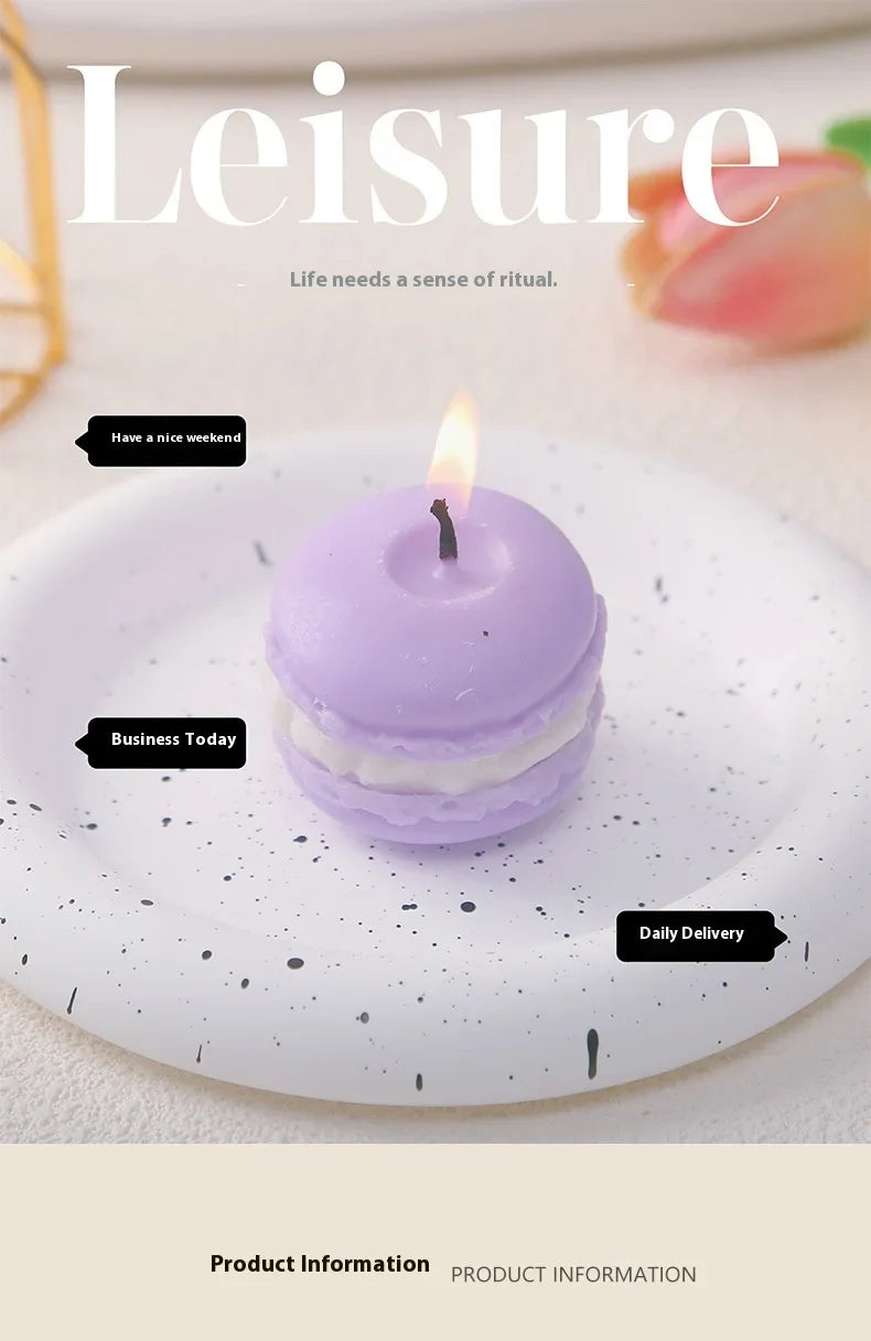 2025 Cute Macaron Creative Styling Aromatherapy Candles Home Fragrance Collection Decoration Ornaments Christmas Birthday Gifts