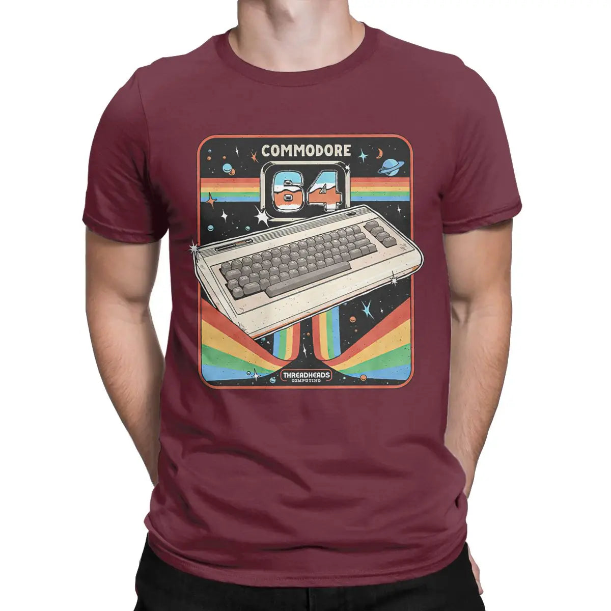 Retro Commodore 64 Advanced Home Computer Tee – Vintage Graphic T-Shirt for Tech Enthusiasts - Premium T-Shirt from Lizard Vigilante - Just $23.88! Shop now at Lizard Vigilante