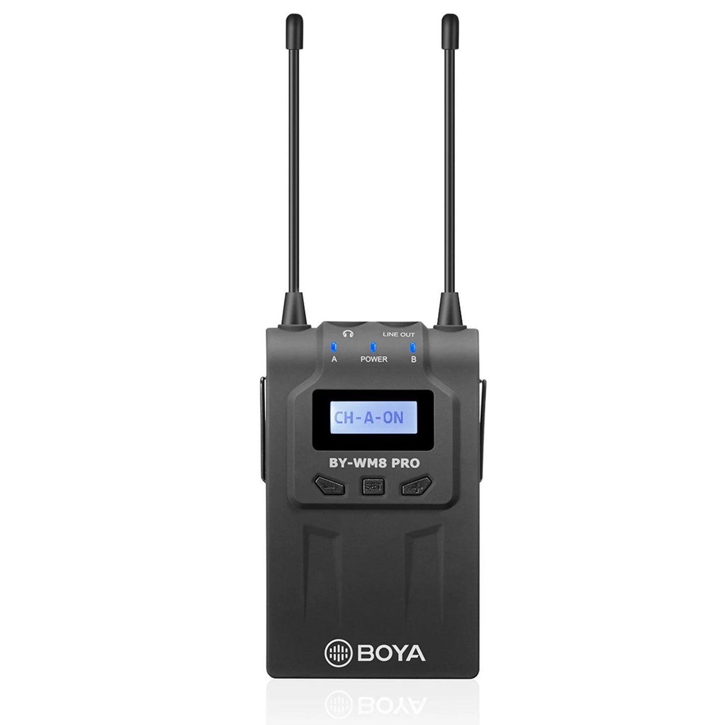 BOYA BY-WM8 Pro Professional Dual-Channel UHF Wireless Lavalier Lapel Microphone System for Camera iPhone PC DSLR LiveBroadcast - Lizard Vigilante