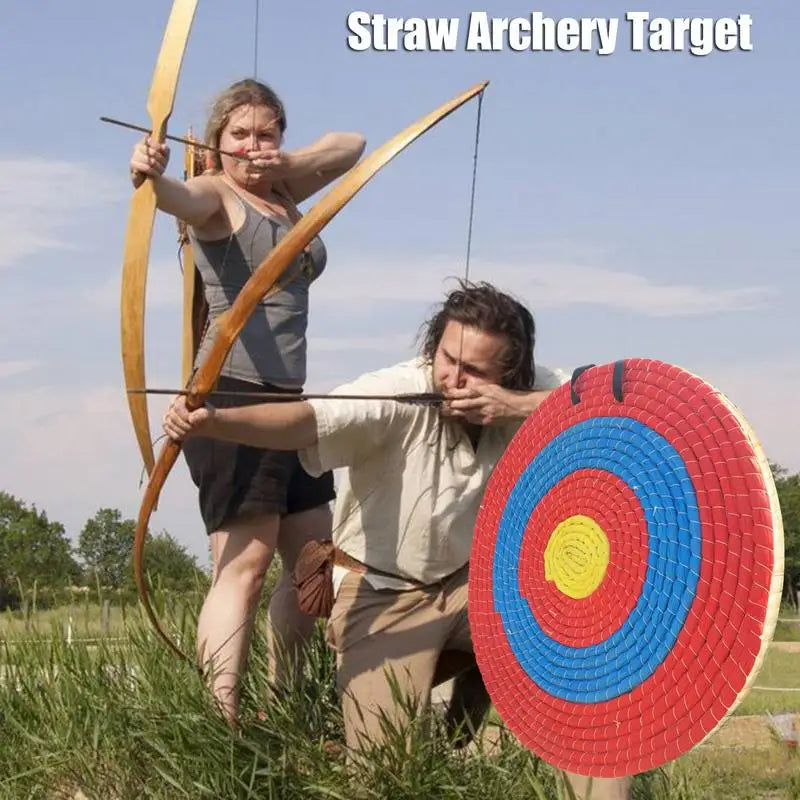 Straw Archery Target 4-Ring Grass Practice Board – Durable Bow & Arrow Shooting Training Outdoor Sports Accessory