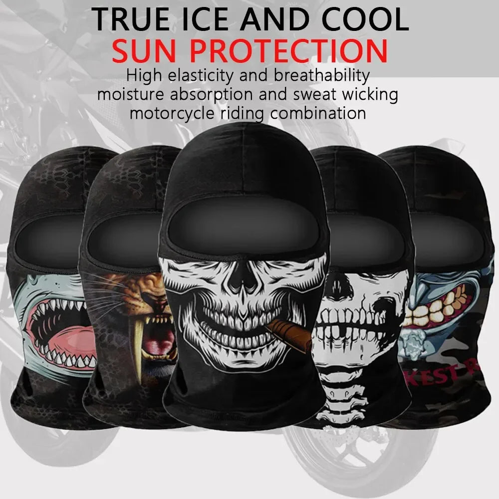 Lizard Vigilante Motorcycles Balaclava Mask - Ghost Face War Game Skeleton Riding Outdoor Headwear - Premium face mask from Lizard Vigilante - Just $16.88! Shop now at Lizard Vigilante