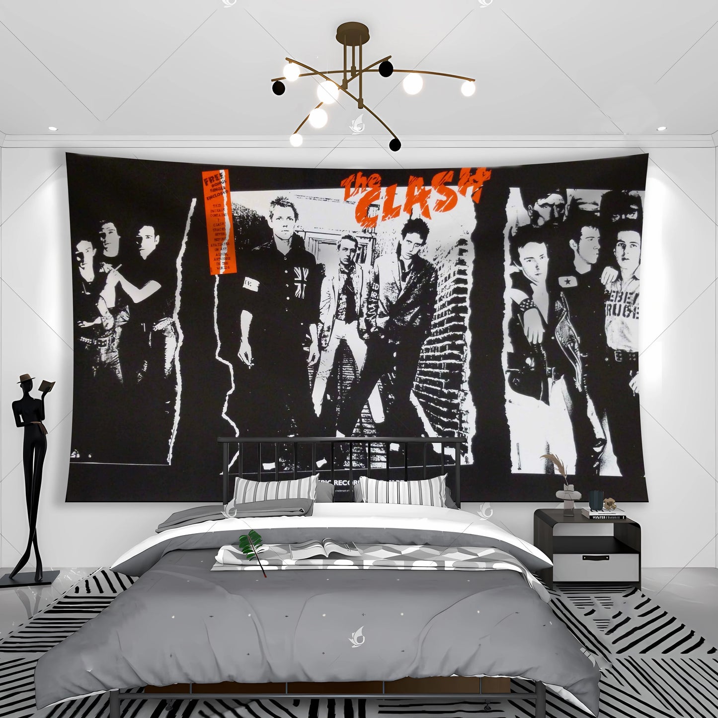 The Clash Music Band Tapestry Heavy Metal Pop Singer Rock Interior Decoration Banner Flag - Premium decor banner from Lizard Vigilante - Just $10.99! Shop now at Lizard Vigilante