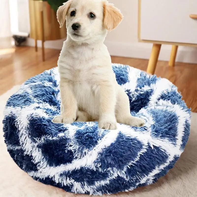 Round Dog Bed House Dog Mat Long Plush Cats Nest USB Heating Dog Basket Pet Cushion Soft Sleeping Pets Winter Warmth Supplies - Premium pet bed from Lizard Vigilante - Just $31.99! Shop now at Lizard Vigilante