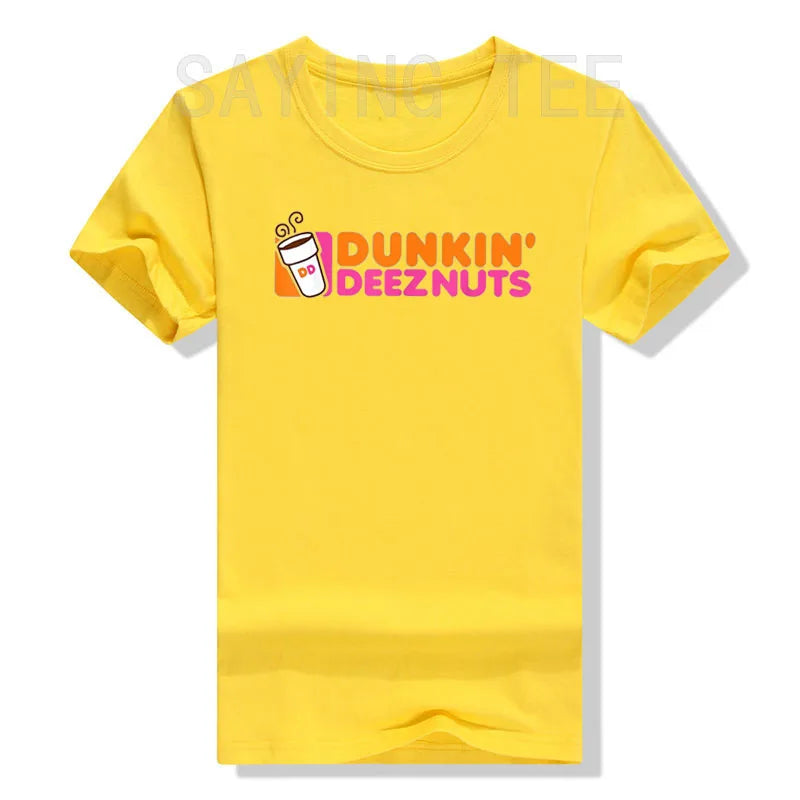 Dunkin' Deez Nuts - Dunkin Deeznuts T-Shirt Aesthetic Clothes Graphic Tee Shirts Tops - Lizard Vigilante