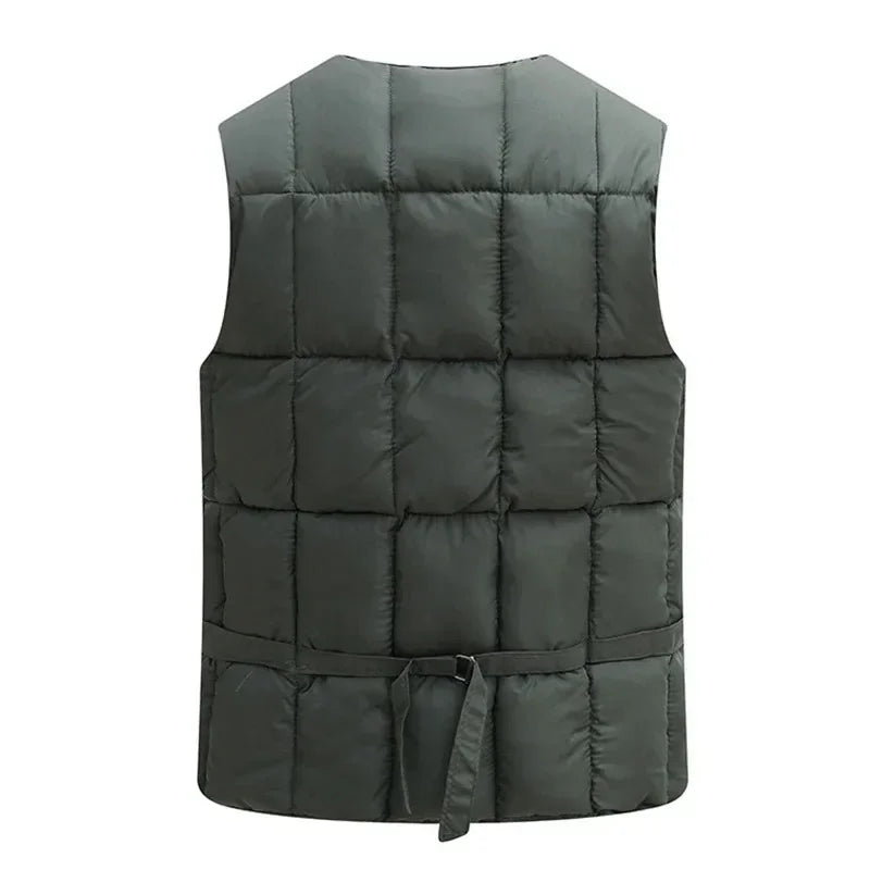 Classic Multi-Pocket Men's Padded Vest - Winter Warm Tactical Jacket - Premium vest from Lizard Vigilante - Just $23.88! Shop now at Lizard Vigilante