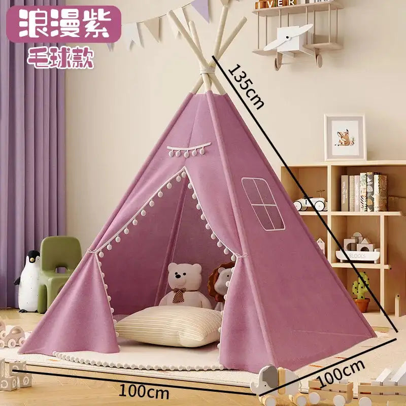 Tent for Kids Indoor Household Children Play House Wigwams Portable Folding Tipi Teepee Girl and Boy Castle Play Room Tents