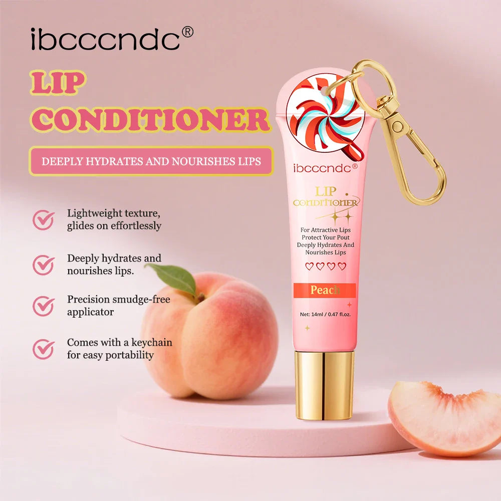 Lip Oil Lipstick Set Lightweight Peach Flavor Lipgloss Lip Deeply Moisturizing Long Lasting Hydration Lip Makeup Cosmetics