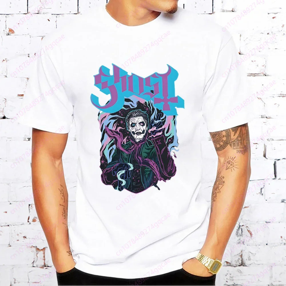 “ECHOES OF THE DAMNED” – GHOST Band Heavy Metal Tee for Men | Summer Fashion T-Shirt for the Loud, the Lost & the Legends - Premium t-shirts from dsers - Just $22.99! Shop now at Lizard Vigilante