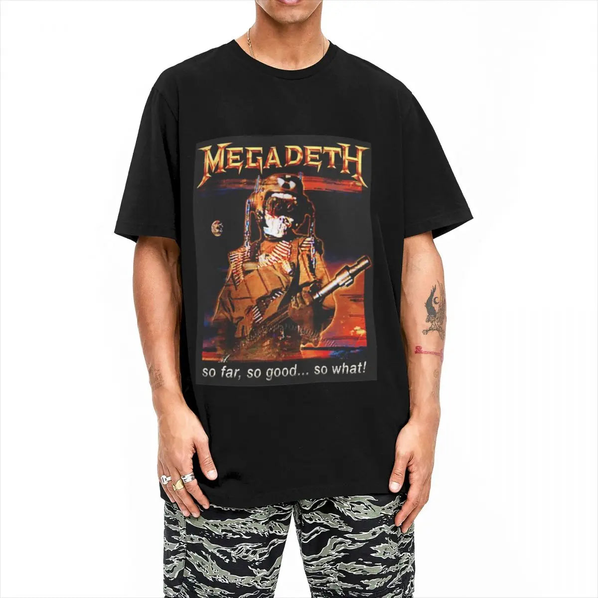 Megadeth 100% Cotton T-Shirt for Men & Women – Comfortable Novelty O-Neck Tee, Big Sizes Available - Premium t-shirt from Lizard Vigilante - Just $23.88! Shop now at Lizard Vigilante