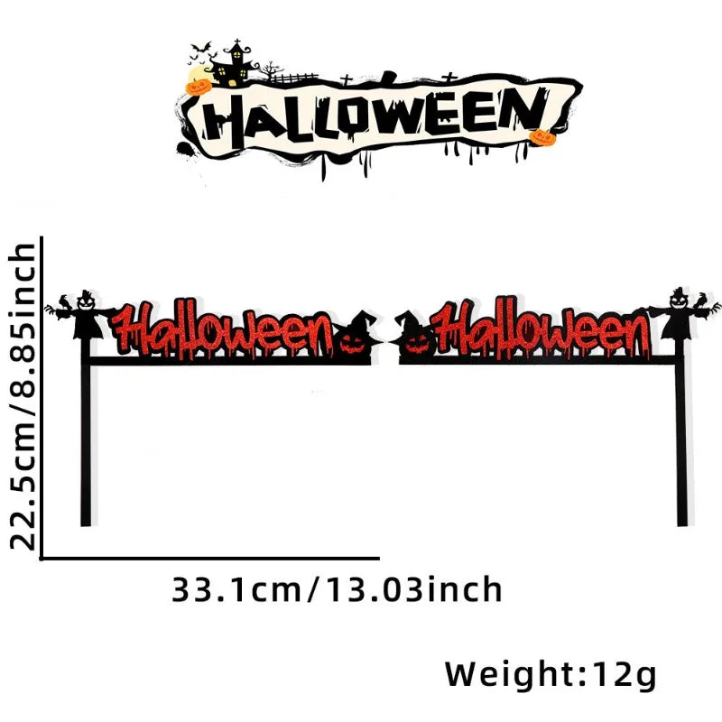 Halloween Door Frame Decoration,Bats,Pumpkins,Spider Webs,Door and Window Corner Stickers, Halloween Home Decoration