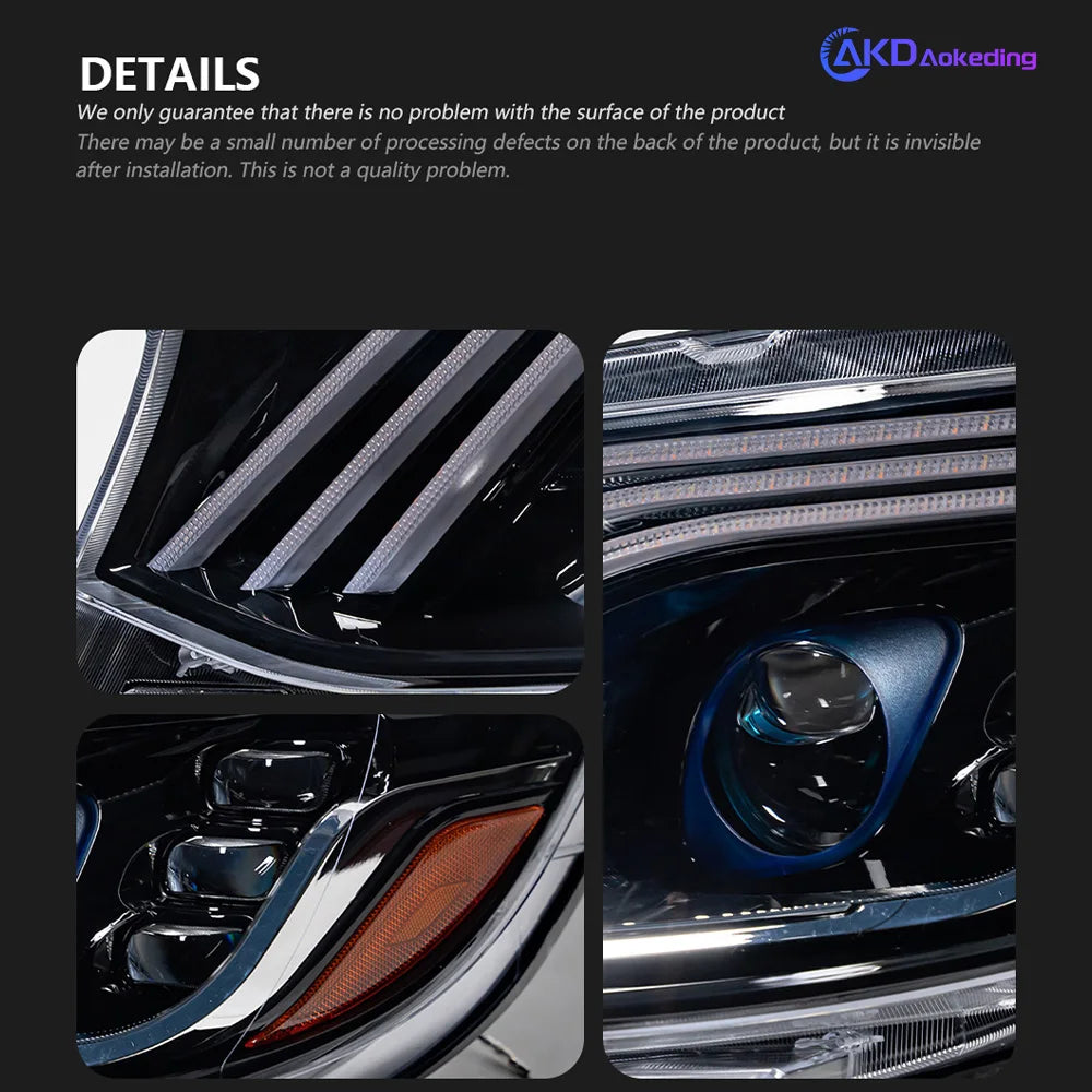 AKD Car Lights for Benz Sprinter Headlight Projector Lens Maybach Style Head Lamp DRL Automotive Accessories