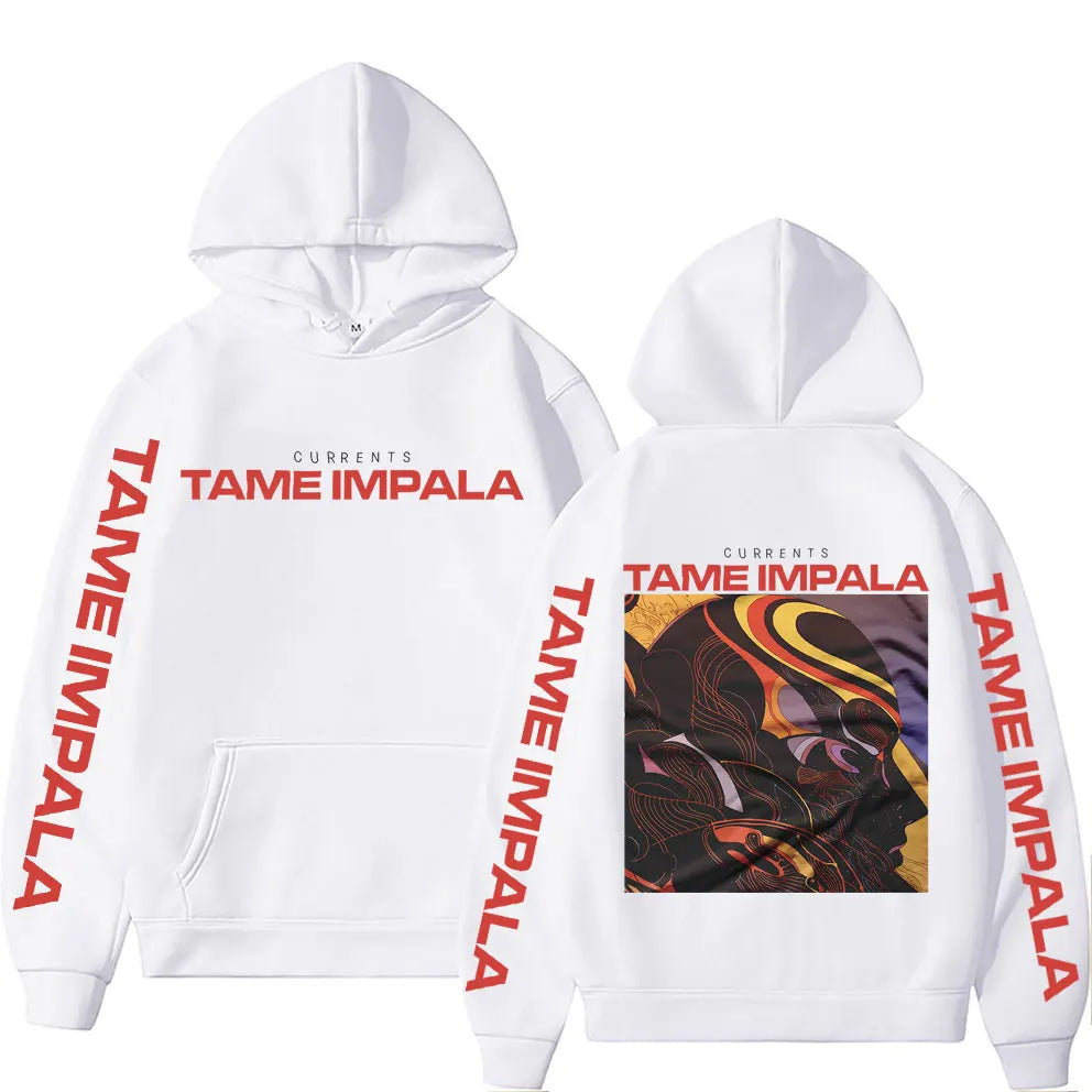 Tame Impala Double-Sided Print Hoodie – Unisex Fleece Cotton Pullover for Men and Women, Casual Streetwear, Gothic Rock Style - Premium hoodie from Lizard Vigilante - Just $37.99! Shop now at Lizard Vigilante