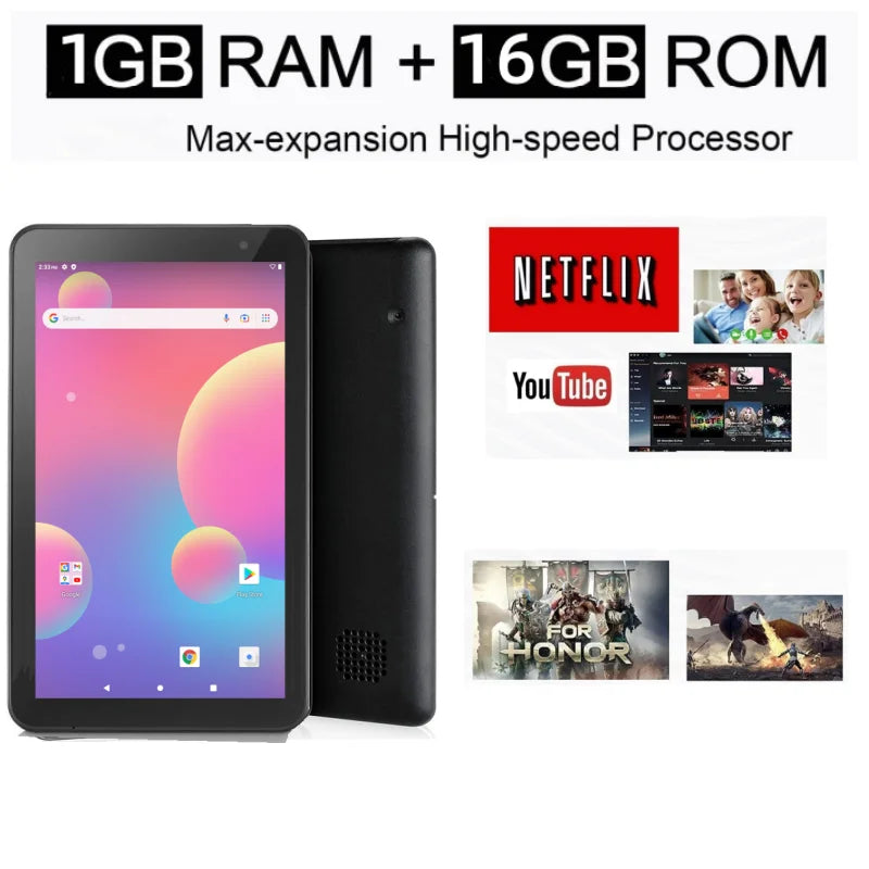 7 INCH 1GB RAM 16GB ROM RCT6973 Android 6.0 Tablet PC Sofiaboard RK30sdk Quad-Core 1024 x 600 pixels WIFI Dual Camera
