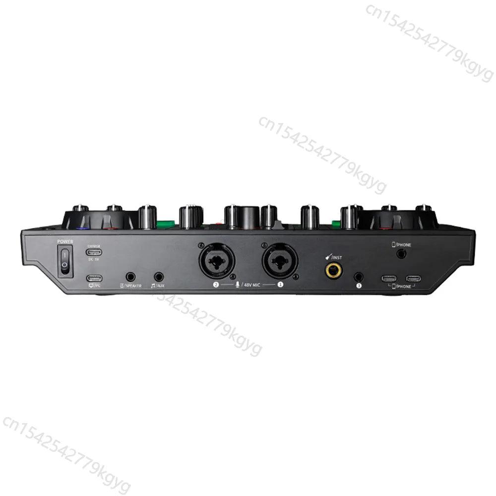 Takstar MX3 Mixer Webcast Sound Card Mixing Console Podcast Studio For Karaoke Webcast Recording Live Streaming Guitar Keys PC - Lizard Vigilante