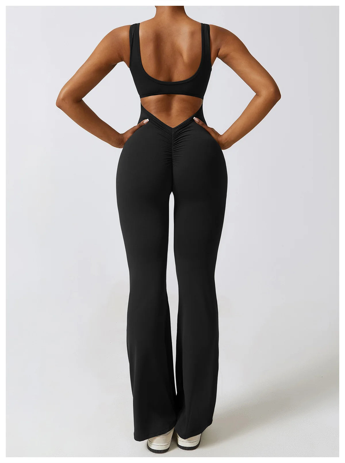 Sexy Back V Jumpsuit Gym Set Women Training Yoga Suit Sportswear Women Sports Jumpsuit Fitness Rompers Stretch Workout Bodysuits - Premium  from Lizard Vigilante - Just $36.99! Shop now at Lizard Vigilante