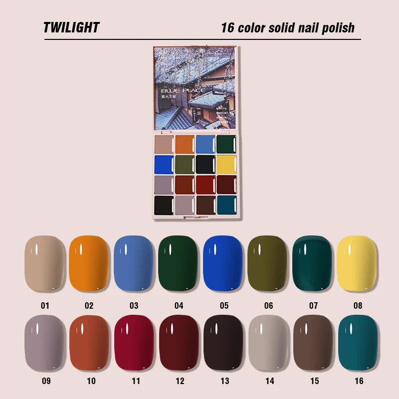 16 Color Cream Nail Gel Polish Solid Nail Gel Palette Mud Painting  Nail Art Design Soak Off UV Gel Varnish Gel Lacquer