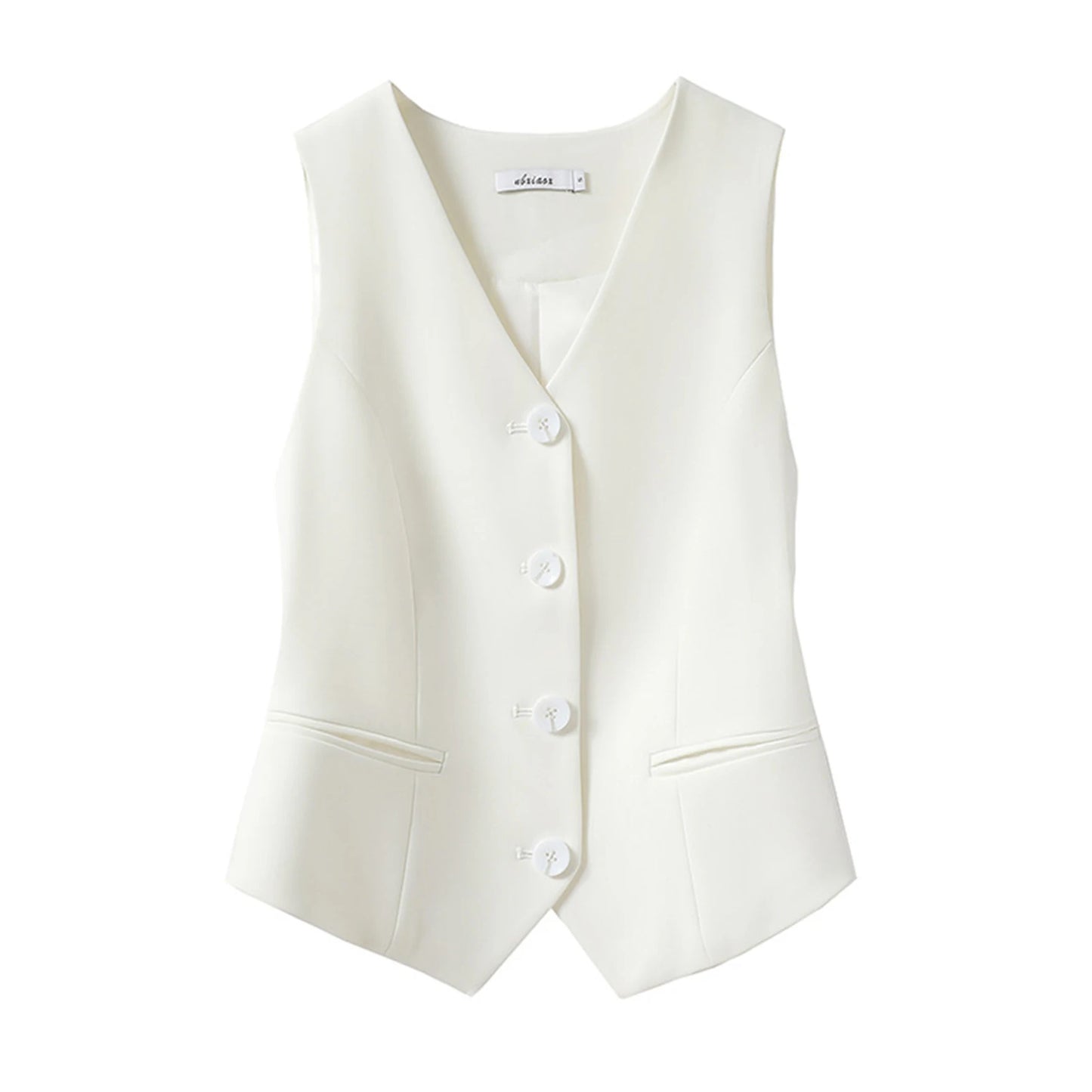 Women Suit Vest - Elegant V-Neck Sleeveless Waistcoat - Premium vest from Lizard Vigilante - Just $28.88! Shop now at Lizard Vigilante