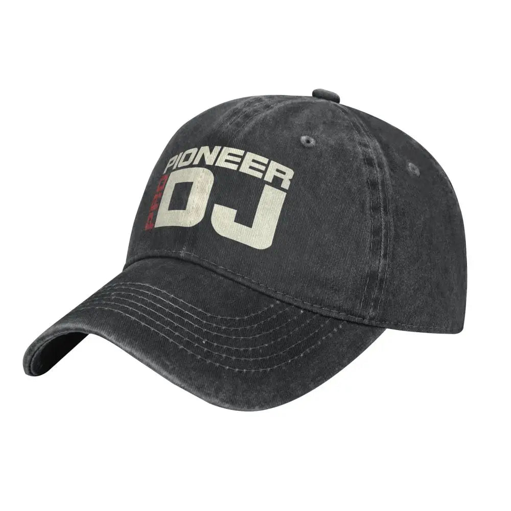 Pioneers DJ Pro Denim Baseball Cap - Custom Logo Trucker Hat for Stylish Sun Protection - Premium hat from Lizard Vigilante - Just $24.88! Shop now at Lizard Vigilante