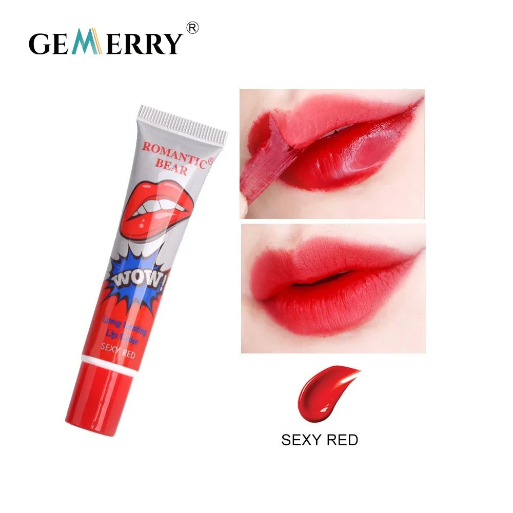 Gemerry 6 Colors Peel Off Lipstick Magic Sexy Makeup Long Lasting Lip Gloss Beauty Waterproof Lip Stick Women Cosmetic