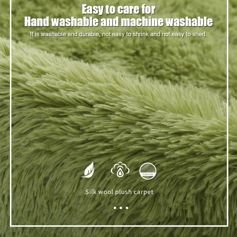 Living Room Rugs Aesthetic Bedroom Round Carpet Decoration Furry Comfort Carpet  Home Decor Pink Foot Mat Area Rug 2023 New